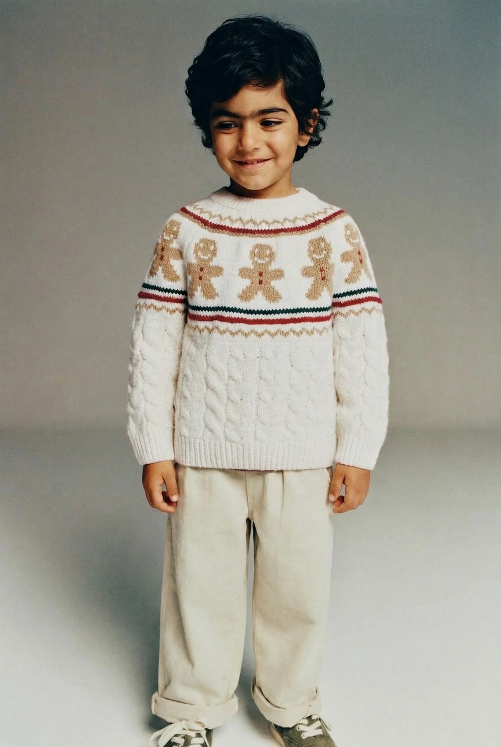 Model swap example — standing pose with consistent garment fit (523-2)