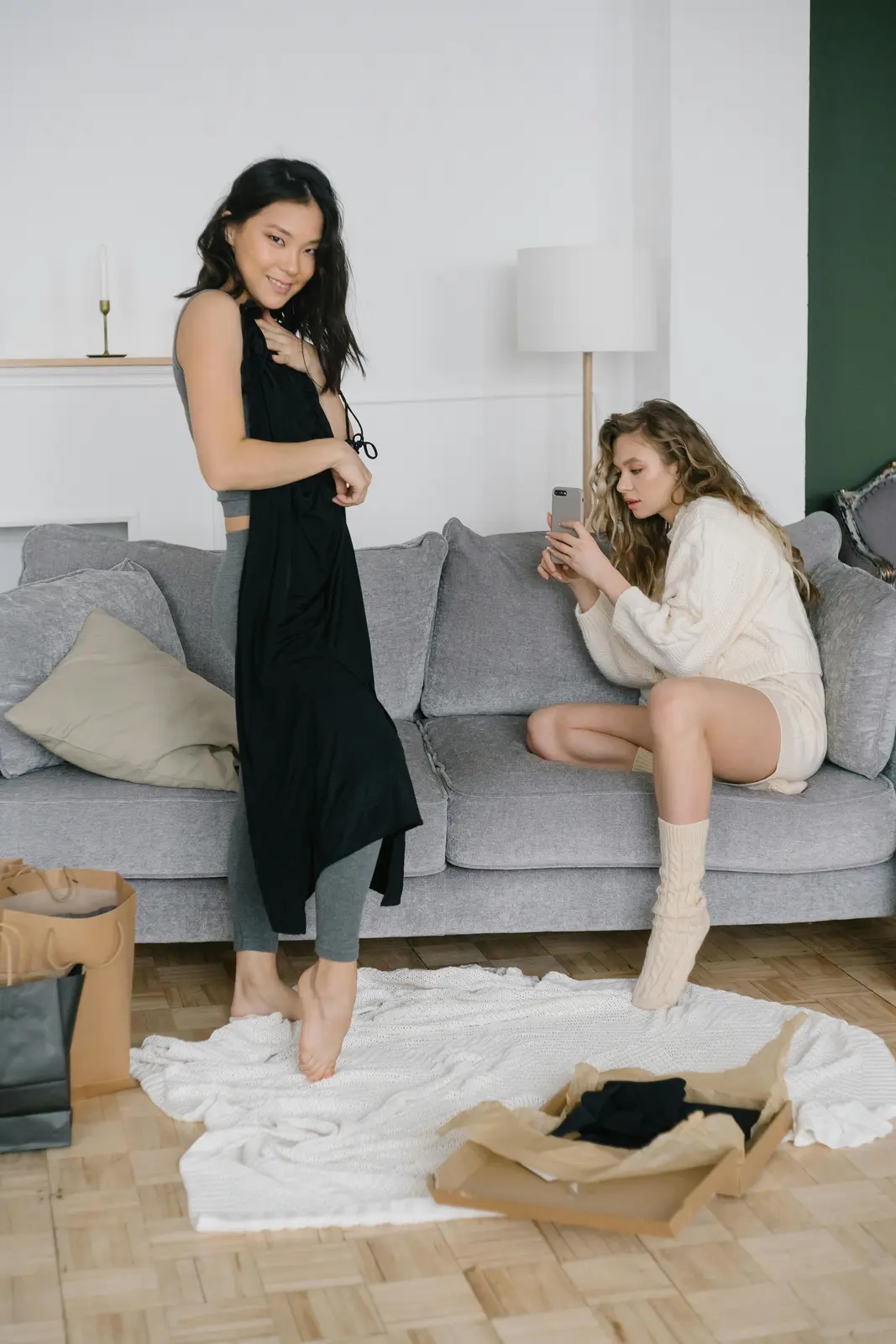 Clothes try-on preview showing outfit